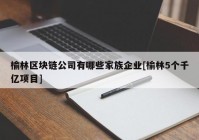 榆林区块链公司有哪些家族企业[榆林5个千亿项目]